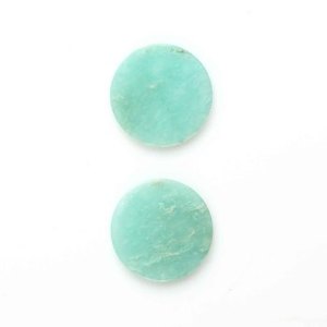 Haute qualité 12mm vert Amazonite pierre naturelle forme de pièce lisse pour la fabrication de bijoux pierres précieuses plates en vrac - Product Image 3