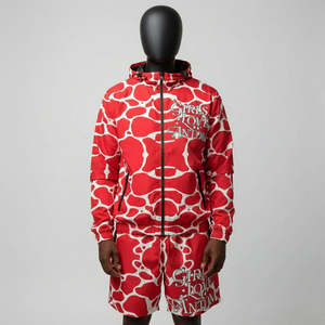 Conjunto Corto de Verano Ecológico 100% Algodón con Serigrafía Personalizada, Cortavientos Tejido, Estilo Urbano Hip Hop, Teñido Liso, Conjuntos Altos - Product Image 2