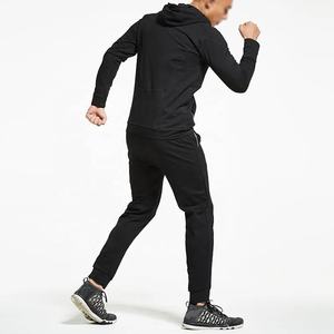 Vente en gros Survêtement de haute qualité blanchi noir pour hommes Gym Fitness Vêtements Slim-Fit Sportswear Survêtement de course - Product Image 1