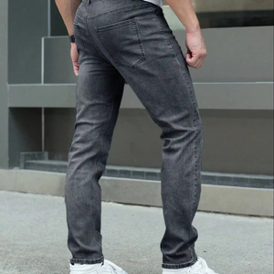 กางเกงยีนส์ฮิปฮอปวินเทจตัวหนาคุณภาพสูงของผู้ชายกางเกงยีนส์ทรงหลวมใส่สบายเสื้อผ้าแนวสตรีทแบบปรับแต่งได้สำหรับงานปาร์ตี้ฤดูหนาว - Product Image 1