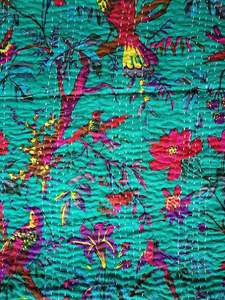 ชุดเครื่องนอน Kantha ผ้าห่มขนาดใหญ่เย็บด้วยมือสไตล์วินเทจของตกแต่งบ้าน - Product Image 3