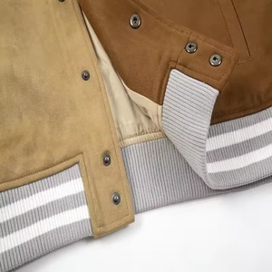 High Quality Canvas Letterman Baseball <b>Jacket</b> Custom Logo Printed Winter <b>Varsity</b> <b>Jackets</b> with Stand Collar Wholesale Price - Product Image 6