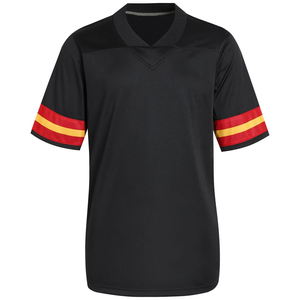 Camisetas de fútbol americano de ajuste personalizado de alta calidad, bordado por sublimación OEM, uniforme escolar de manga corta deportivo de malla duradera - Product Image 1