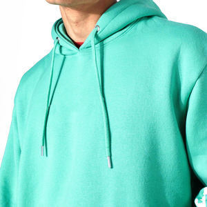 Offre Spéciale professionnel haute qualité Logo personnalisé sweat à capuche lourd Basics coton mélangé blanc sweats à capuche à bas prix pour hommes - Product Image 4