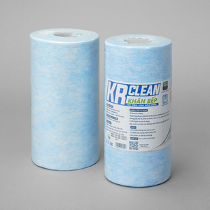 Krclean แผ่น100สีฟ้าขนาด20x20ซม. 1ชั้นผ้าเช็ดทำความสะอาดห้องครัวแบบม้วนกระดาษดูดซับสำหรับทำความสะอาดพื้นผิวห้องครัวสำหรับผ้าเช็ดปากมื้อค่ำ - Product Image 5