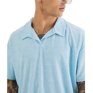 Camisa con Diseño de Cuello Personalizado, Corte Regular, Estilo Oversize, Ropa de Verano, Venta al Por Mayor, Material Elástico, Conjunto de Dos Piezas para Hombre - Product Image 4