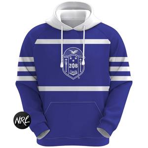 Zeta Phi Beta bordado hombres Terry Fleece sudadera griega hermandad 100% algodón pulóver personalizado OEM Oversized Beta Hoodie - Product Image 6