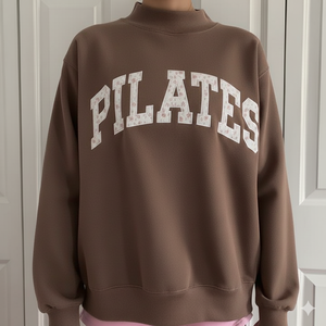 Haut décontracté pour femme, col montant, coupe ample, respirant, style minimaliste, streetwear, pour un port quotidien confortable - Product Image 1