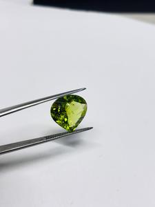 Piedras preciosas sueltas con forma de corazón de peridoto natural de 14mm del fabricante, precio al por mayor, fabricación de joyas - Product Image 4