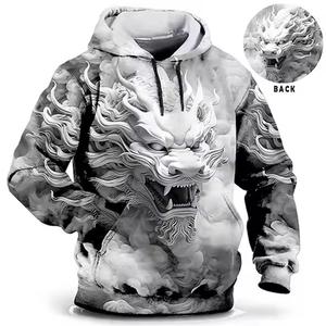 3D Print Dragon Graphic Sweatshirts à capuche pour hommes Nouveau dans Casual Oversized Hoody Coat Clothes Sport Tracksuit Sudaderas - Product Image 1