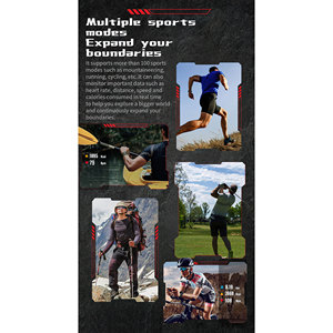 นาฬิกาอัจฉริยะ LC21 Sport หน้าจอ TFT 1.32 นิ้ว กันน้ำ IP68 วัดอัตราการเต้นของหัวใจ พร้อมเข็มทิศ ไฟฉาย นาฬิกาออกกำลังกายสำหรับทุกเพศ - Product Image 5
