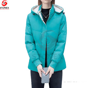 Chaqueta Corta Acolchada de Alta Calidad para Mujer, Diseño Casual, 100% Poliéster, Impermeable, Secado Rápido, Cierre de Cremallera, para Invierno - Product Image 5