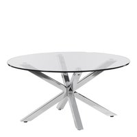 AK Table basse en métal de haute qualité en laiton finition argentée avec verre supérieur à bas prix pour meubles de balcon/meubles de chambre