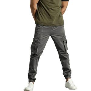Pantalones de chándal de algodón de cintura alta para hombre con estampado gráfico personalizado Joggers holgados con bolsillos Cargo Streetwear estilo Hip Hop - Product Image 4