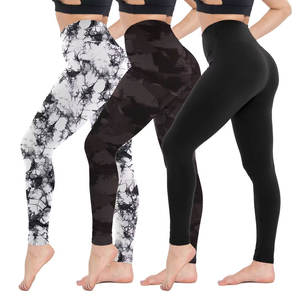 100% Cotton Cotton Bamboo Fiber Women's Custom Logo <b>High</b> <b>Waist</b> Sport <b>Leggings</b> Long Tight Knitted Spandex Workout - Product Image 1