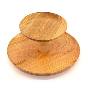 Exhibidor de Postres de Madera Artesanal de 2 Niveles, Elegante y Resistente para Pasteles, Cupcakes y Repostería, Ideal para Decoración de Cocina y Mesa - Product Image 5