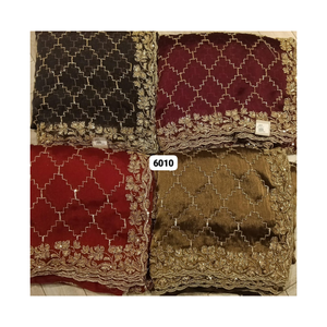 Saree Georgette de fiesta con hilo elegante, drapeado ligero perfecto para recepciones y momentos festivos - Product Image 1