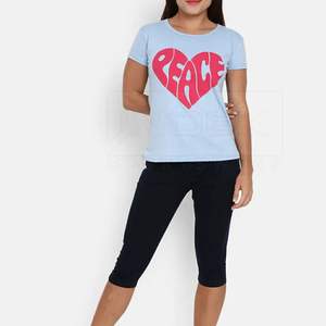 Camiseta Gráfica para Mujer, Tela de Algodón, Camiseta Informal de Manga Corta para Chicas, Ropa Moderna - Product Image 4