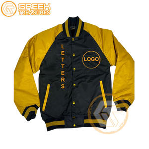 Veste universitaire brodée en satin Alpha personnalisée Tissu respirant de haute qualité Vêtements grecs Phi Vestes pour hommes Vente en gros - Product Image 3