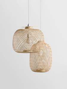 Vietnamese OEM ODM Supplier's Indoor Rustic Boho Bamboo <b>Rattan</b> <b>Pendant</b> Lampshade Natural Sustainable Minimalist Traditional - Product Image 2