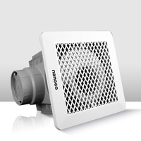 Ventilateur de plafond Sirocco NANOCO NFV2021 alimenté par courant alternatif, débit d'air de 145 m³/h, pales coniques, roulement à billes, faible niveau sonore, usage domestique