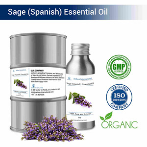 Aceite Esencial de Salvia Española (Salvia Lavandulifolia) Aethon International, Aroma Especiado, Estilo Natural para Spa y Fragancias - Product Image 1