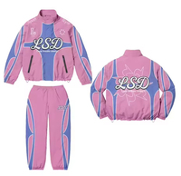 Ensemble de survêtement léger coupe-vent pour homme, veste de course vintage en polyester respirant grande taille pour l'été