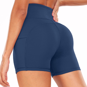 Women's High-Waist Yoga Shorts <b>Phone</b> Pocket Sexy Back Compression Scrunch Butt Seamless Workout Shorts <b>Belt</b> Fitness Sports - Product Image 3