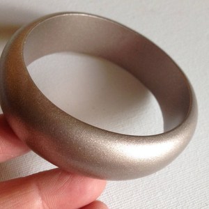 Women's Classic Wooden Cuff <b>Bangle</b> <b>Bracelet</b> with Imitation Pearl Round Shape Smooth Finish for Party Occasions - Product Image 6