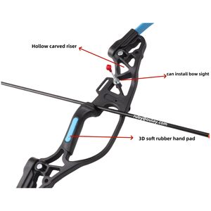 Bambini di 6 ~ 15 anni che sparano all'aperto si piegano gli archi adulti che giocano gli archi con pesatura regolabile 10 ~ 20 libbre - Product Image 5