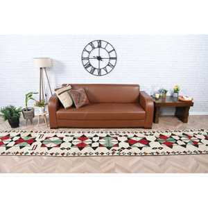 Vintage 2.6x16.4 ft Rug, <b>Runner</b> Turkish Rug, <b>Red</b> Persian Wool Rug - Product Image 1