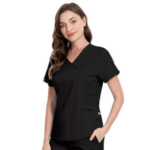 Spandex Jogger Sets Doctor Logotipo personalizado Estiramiento Médico Scrubs Mujeres Scrub Enfermería Hospital Uniformes Soft Scrubs Uniformes Conjuntos - Product Image 5