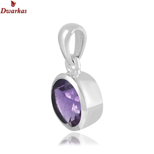 จี้เงินสเตอร์ลิงลาย925พร้อมหินอเมทิสต์ธรรมชาติน่ารักมีให้เลือกเป็นของขวัญ - Product Image 2