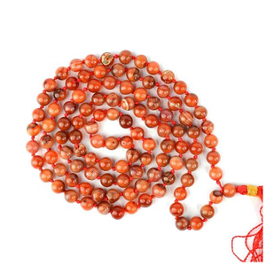 คริสตัลธรรมชาติที่สวยงามหินคาร์เนเลียนมาลาลูกปัด108 8มม. JAP Mala สำหรับทำสมาธิ - Product Image 4
