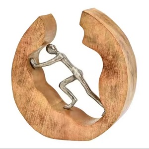 Sculpture en aluminium vintage pour décoration de table d'hôtel de bureau à domicile - Product Image 3