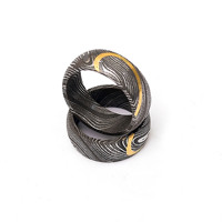 Jexmoo Bague promotionnelle DIY personnalisée en acier Damas avec lame de 8 mm, impression numérique, cadeau Fête des Pères