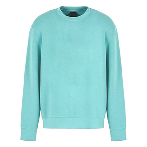 Sweat-shirt à manches longues pour homme 100% coton, couleur unie, thermique, décontracté pour l'hiver, impression numérique personnalisée, fil teint - Product Image 2