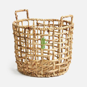 VGREENART <b>Bamboo</b> Knitting Basket with Handle-European Style - Product Image 3