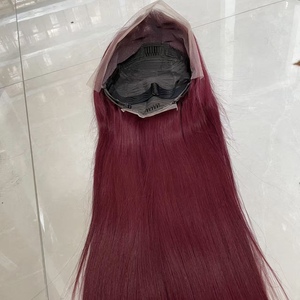 99J Perruque Droite Os Bourgogne 13X4 SDD <span class=keywords><strong>Cheveux</strong></span> Vietnamiens Suisse Avant de Lacet Perruque Rouge Coloré Perruques de <span class=keywords><strong>Cheveux</strong></span> Humains pour les Femmes Noires - Product Image 5