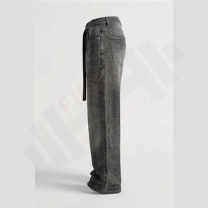 Pantalones Vaqueros Ajustados Personalizados para Hombre, Pantalones Ajustados Desgastados, Venta al por Mayor OEM, 100% Algodón, Pantalones Holgados de Pakistán al por Mayor - Product Image 3