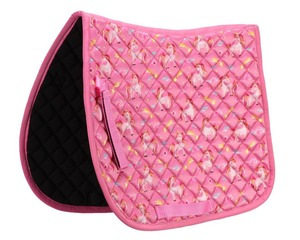 Juego de Almohadillas de Salto Sublimadas Inglesas de Primera Calidad, Alfombra de Doma con Diseño de Unicornio, Almohadilla de Equitación con Ribete en Contraste - Product Image 1