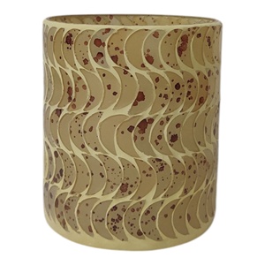 Haute qualité fabriqué à la main jaune Beige nuances récipients en verre bocaux à bougies cylindriques supports votifs pour la maison jardin pour noël - Product Image 5