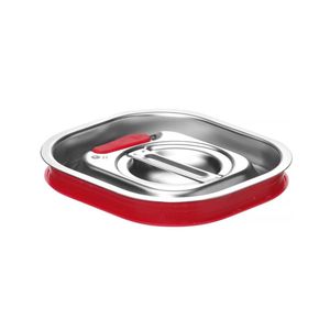 HENDI <b>Kitchen</b> Line GN 1/6 Food <b>Storage</b> <b>Container</b> with Silicone Rim 156x142mm for 1/6 GN Pans - Product Image 1