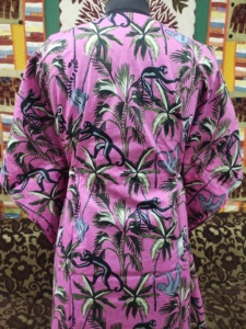 Handmade Cotton Pink <b>Kaftan</b> Maxi <b>Dress</b> for <b>Women</b> V-neck Loose Fit Breathable Natural Waistline Plus Size Beachwear Bridesmaid - Product Image 4