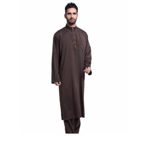 2023 nuevo diseño al por mayor vestido musulmán Abaya musulmán Dubai islámico Thobe para hombres algodón personalizado hecho hombres árabe Thobe - Product Image 5
