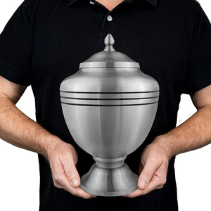 Competitive Price Metal Cremation Urn with Unique Design Timeless <b>Ashes</b> Storage Cremation Pot Funeral Supplies - Product Image 5
