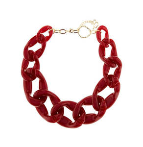 Collar de cadena de resina de calidad superior decorativo hecho a mano collar de joyería de moda altamente pulido precio al por mayor - Product Image 6