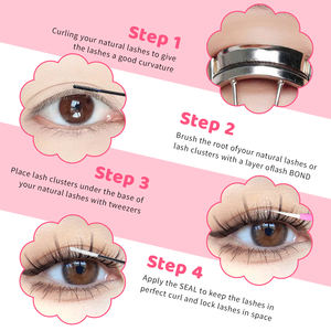 Cinque Stili di Ciglia 3D a Ciuffi, 30 Pezzi, Mix Libero, Curvatura CC, Extension Ciglia in Fibra Sintetica - Product Image 5