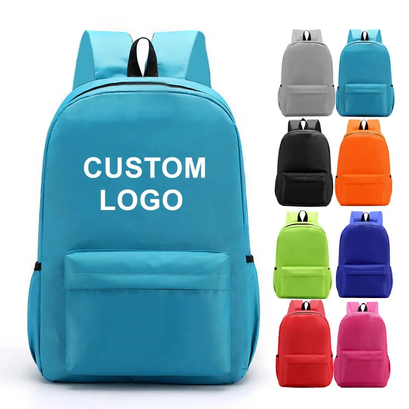 Custom Design privato LOGO portatile di buona qualità grande capacità Multi colore per bambini zaino borse scuola con cerniera