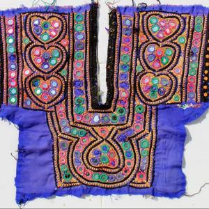 <b>Vintage</b> Kuchi Banjara Neck Yoke Patch Traditional Embroidery Applique Patch - Product Image 1